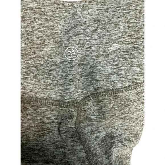 Sage Collective Women's Heather Gray Polyester Straight Leg Capri Legging Size M - Picture 4 of 5